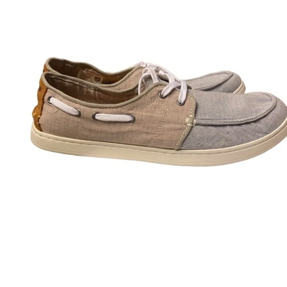 Toms mens culver boat shoe tan and blue size 8.5 NWOB - Picture 9 of 10